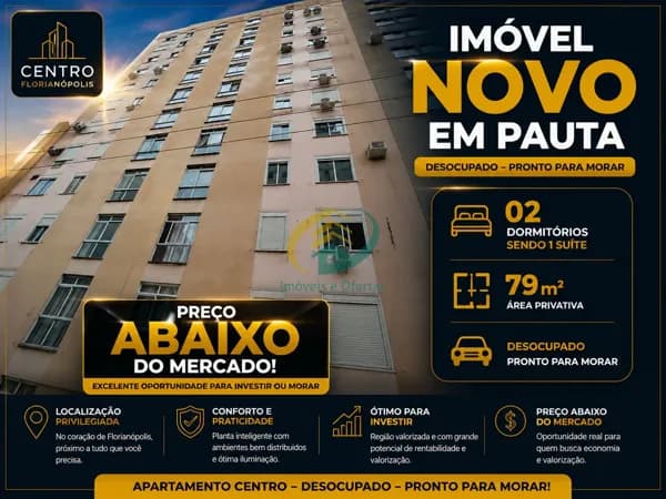 Apartamento 02 dormitórios sendo 1 suite REFORMADO - Centro - Florianopolis