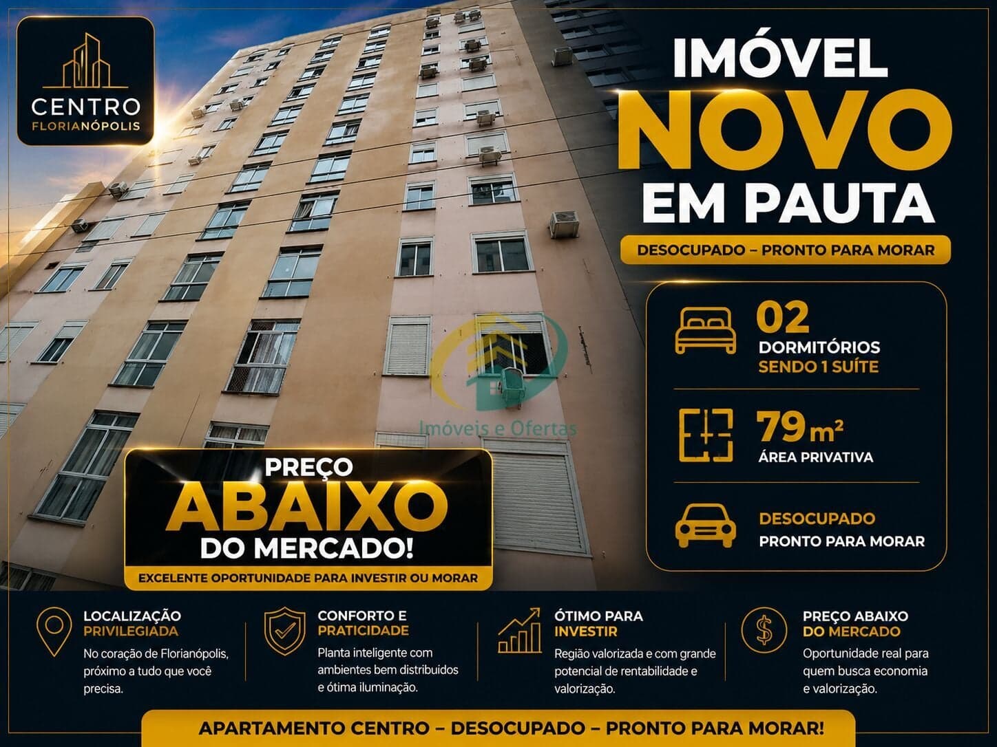 Apartamento 02 dormitórios sendo 1 suite REFORMADO - Centro - Florianopolis