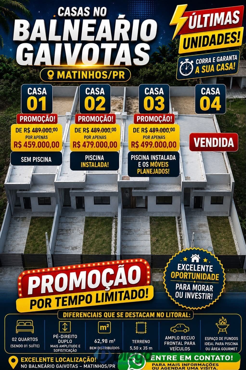 🏡 ÚLTIMAS UNIDADES DISPONÍVEIS | BALNEÁRIO GAIVOTAS – MATINHOS/PR 🌊