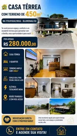 Casa à venda no bairro Testo Salto em Blumenau/SC