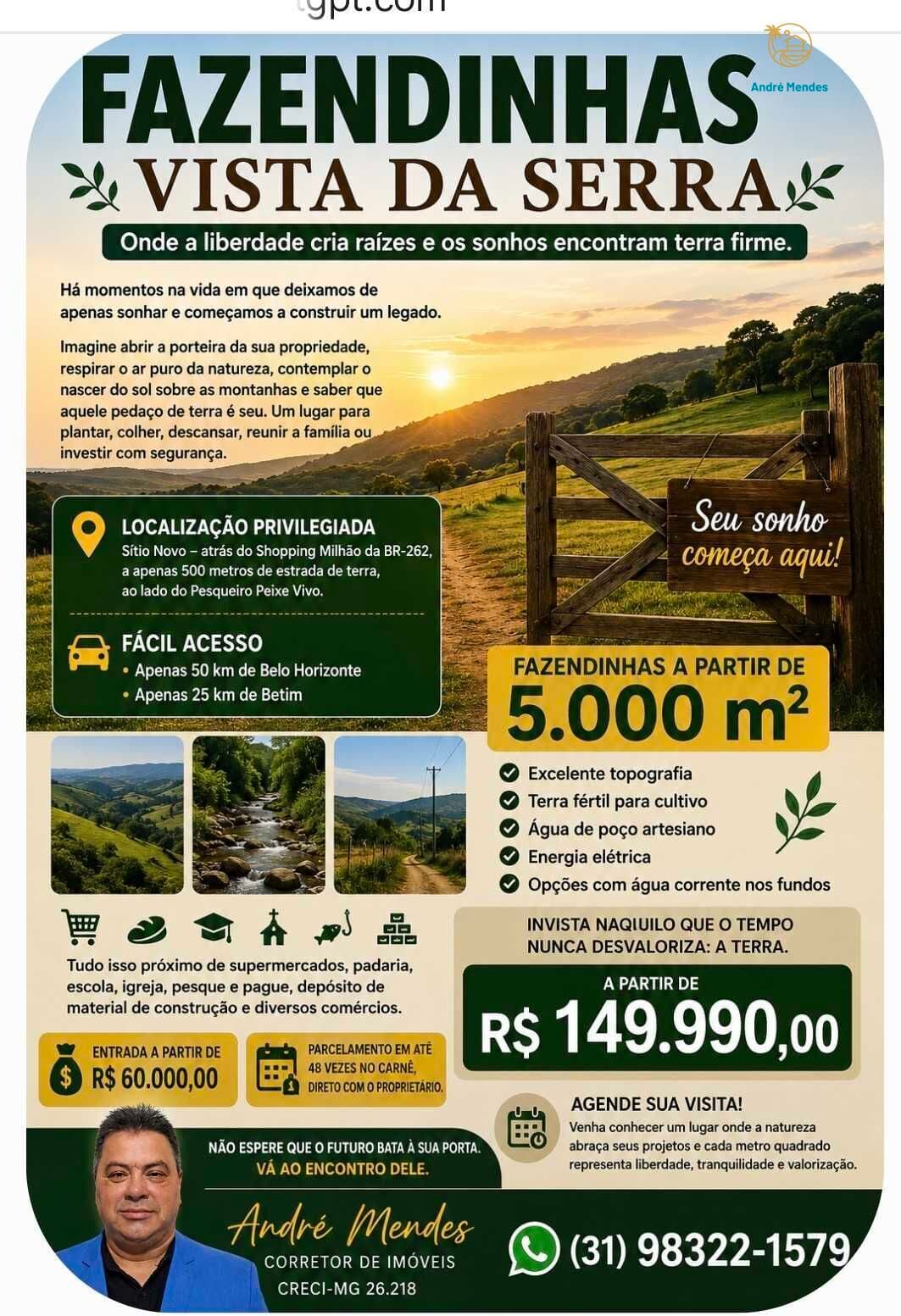 Terreno em Sitio Novo- Mateus Leme- MG