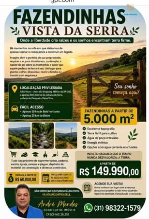 Terreno em Sitio Novo- Mateus Leme- MG