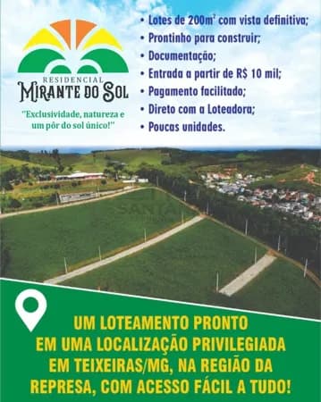 Lote/Terreno em Teixeiras - Centro