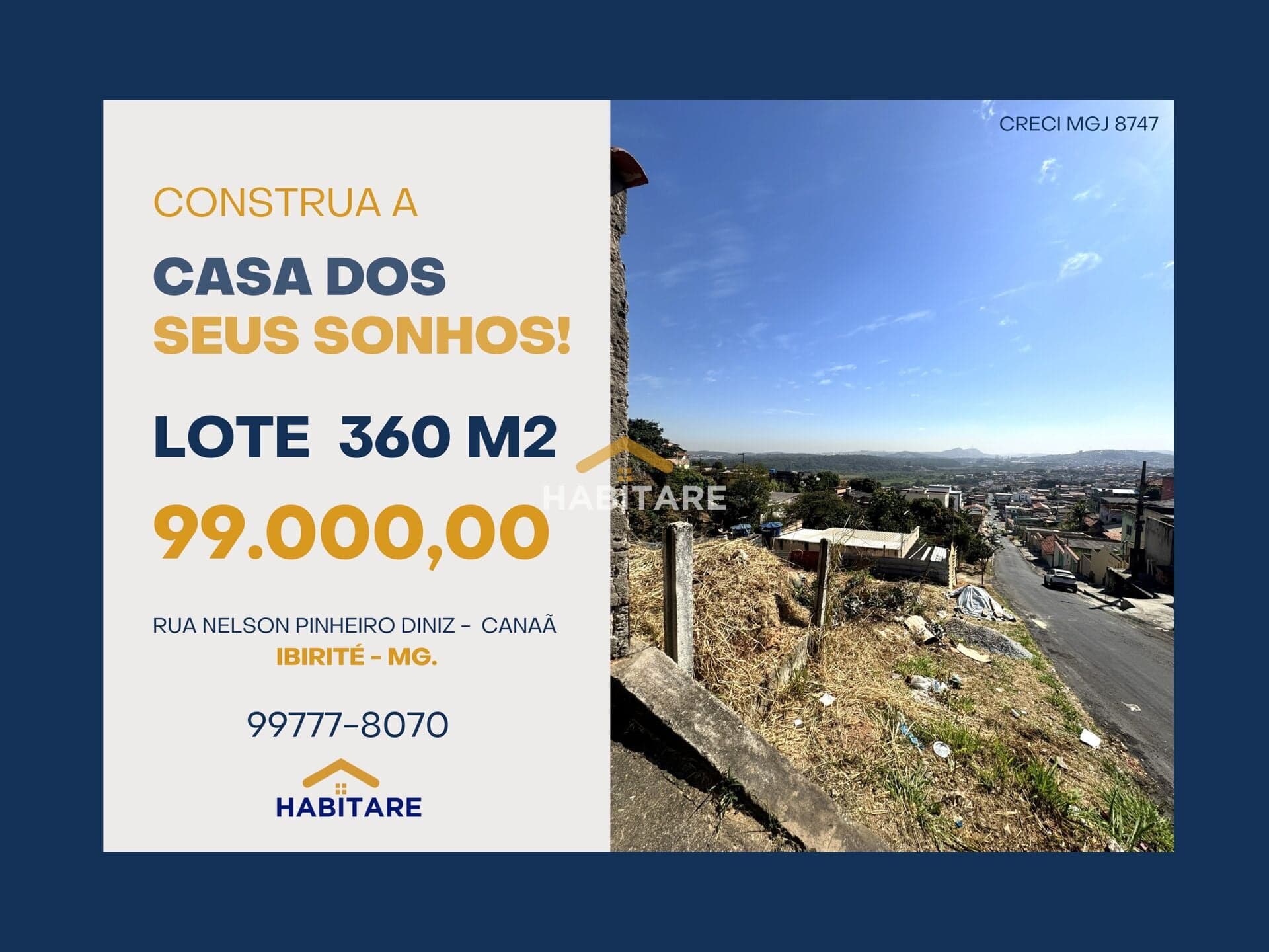 LOTE bairro Canaã - Ibirite/MG