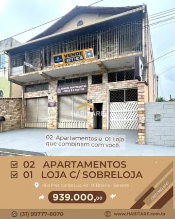 02 Apartamentos e 01 Loja - Sarzedo/MG