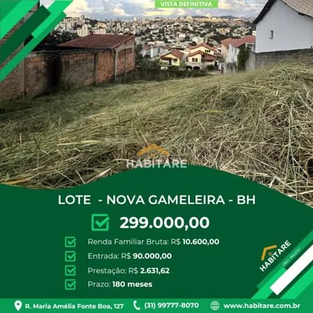 LOTE - NOVA GAMELEIRA - BH.