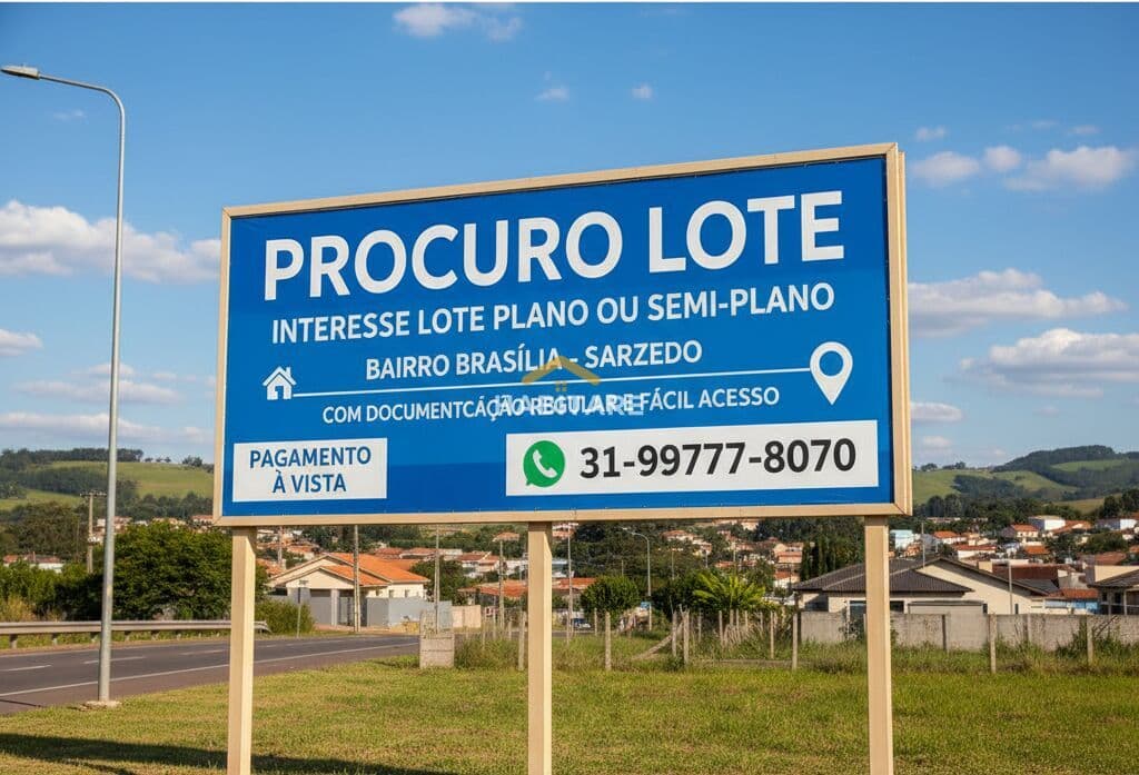 PROCURO LOTE (compra) – Bairro Brasília, Sarzedo