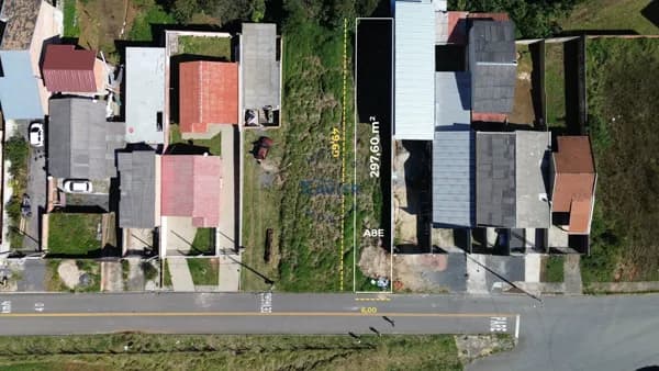 Terreno à Venda no Campo do Meio em Campo Largo/PR | 297,60 m² | Entrada de 10% e Até 240x