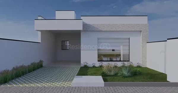 Casa em construção no bairro Aeroporto, Francisco Beltrão/PR