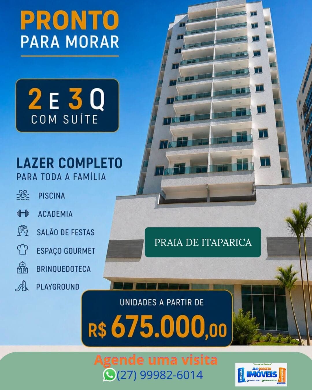 Apartamento 02 Quartos c/suíte - Ed. Acquamarina - Praia de Itaparica