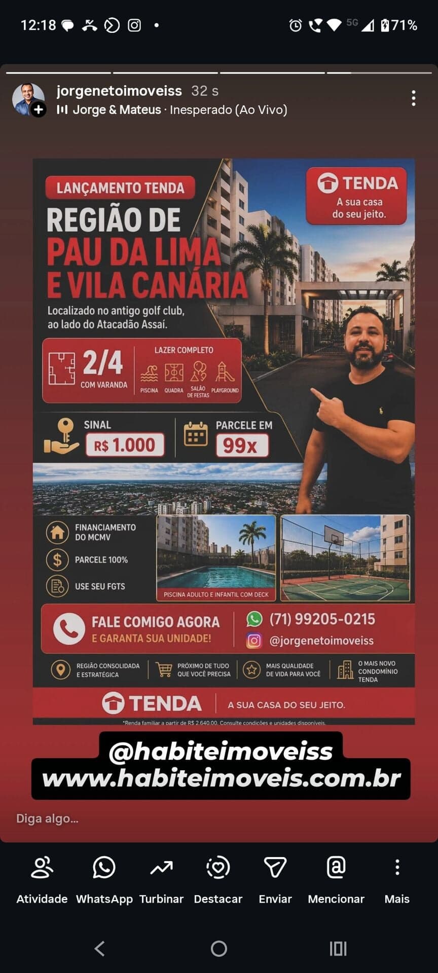 Residencial Veneza Prime Tenda Apartamento à venda no bairro Castelo Branco - Salvador/BA