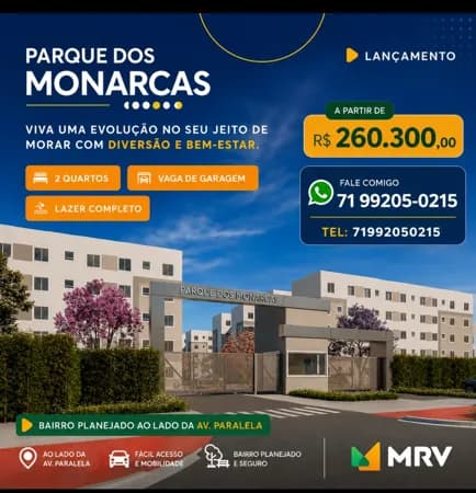 Parque dos monarcas as MRV Apartamento à venda Px av. paralela Salvador/BA
