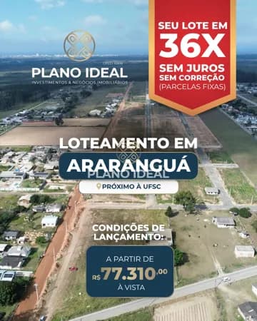 Terreno em Loteamento / Bairro: Caverazinho > Prox. A UFSC