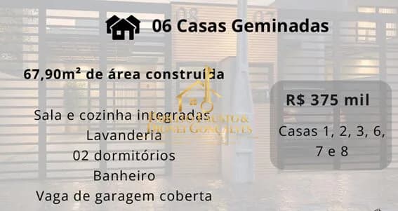 Casa Geminada em Coloninha, Gaspar/SC - NA PLANTA