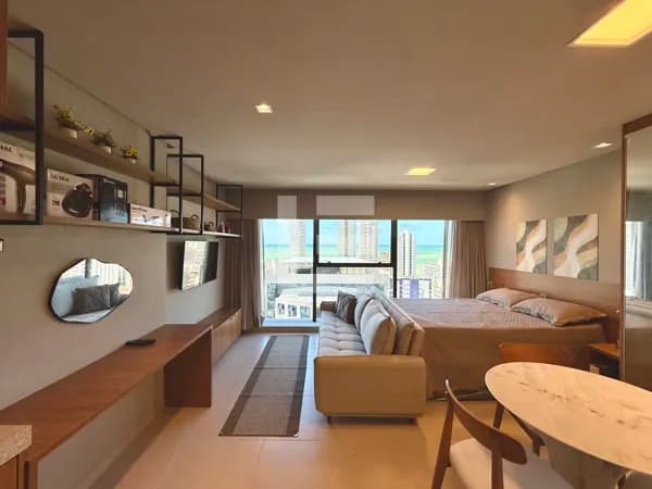 Icon Design Living – Studio Mobiliado para Alugar, 1ª Locação em Boa Viagem