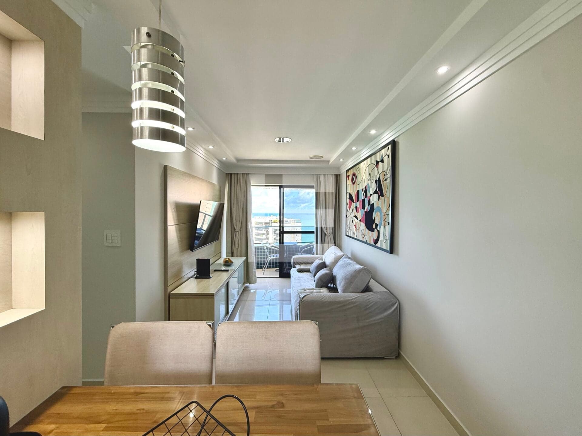 Apartamento mobiliado para alugar no Portal da Praia | 57 m² | Vista mar | Boa Viagem
