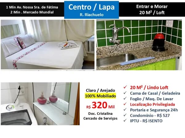 Apto Centro Lapa Riachuelo 20M²