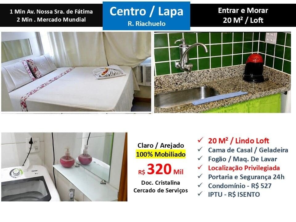 Apto Centro Lapa Riachuelo 20M²
