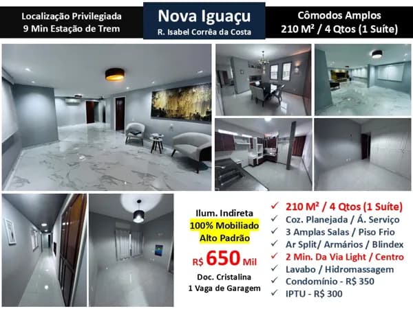 Apto Nova Iguaçu Isabel Corrêa da Costa 210M²