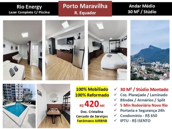 Apto Centro Porto Maravilha Rio Energy 30M²
