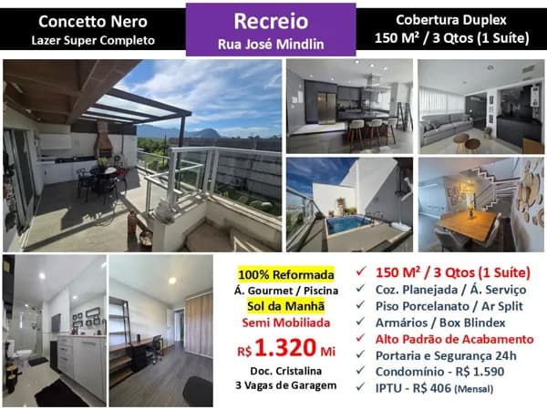 Cob Recreio Zico Concetto Nero 150M²