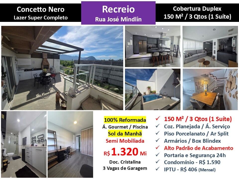 Cob Recreio Zico Concetto Nero 150M²