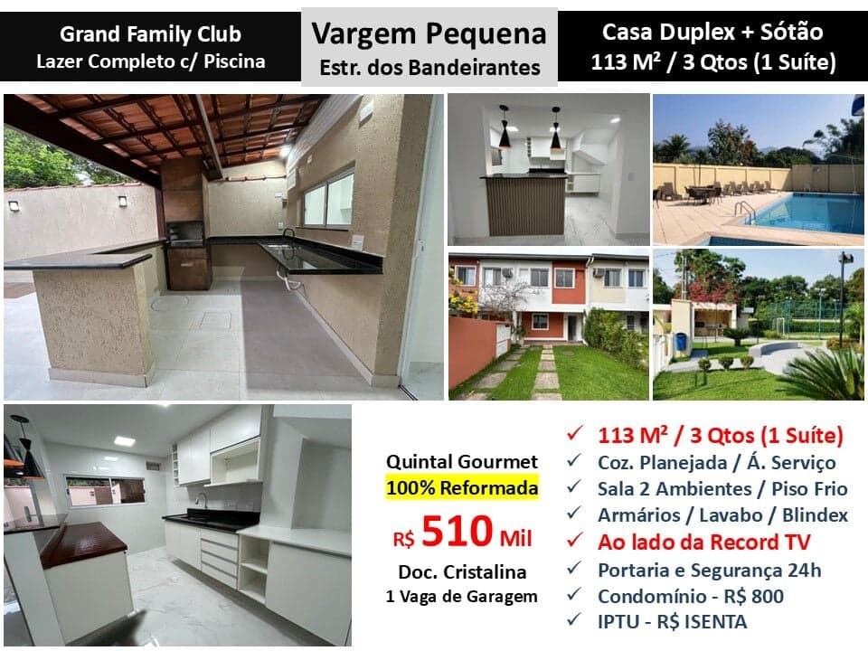 Casa Vargem Grande Family Club 113M²