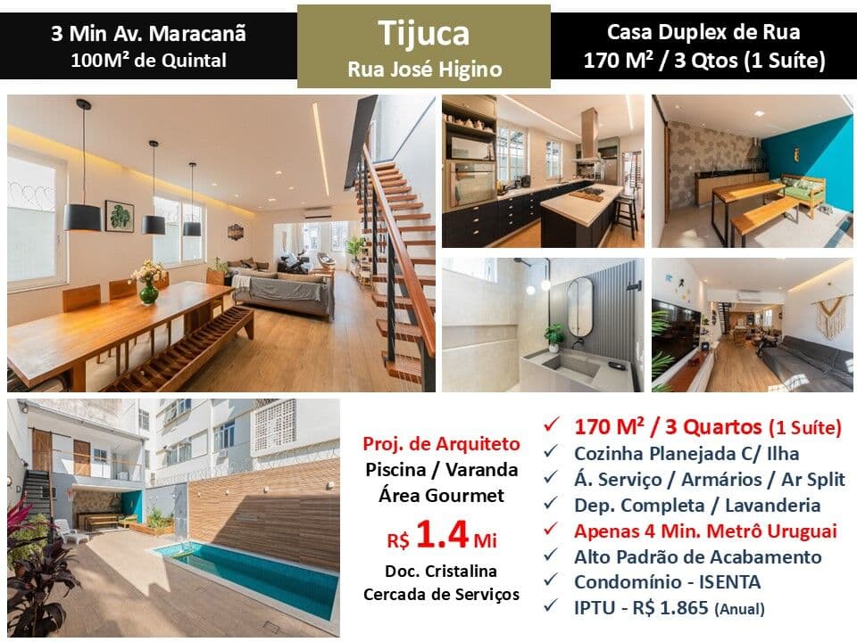 Casa Tijuca José Higino 170M²