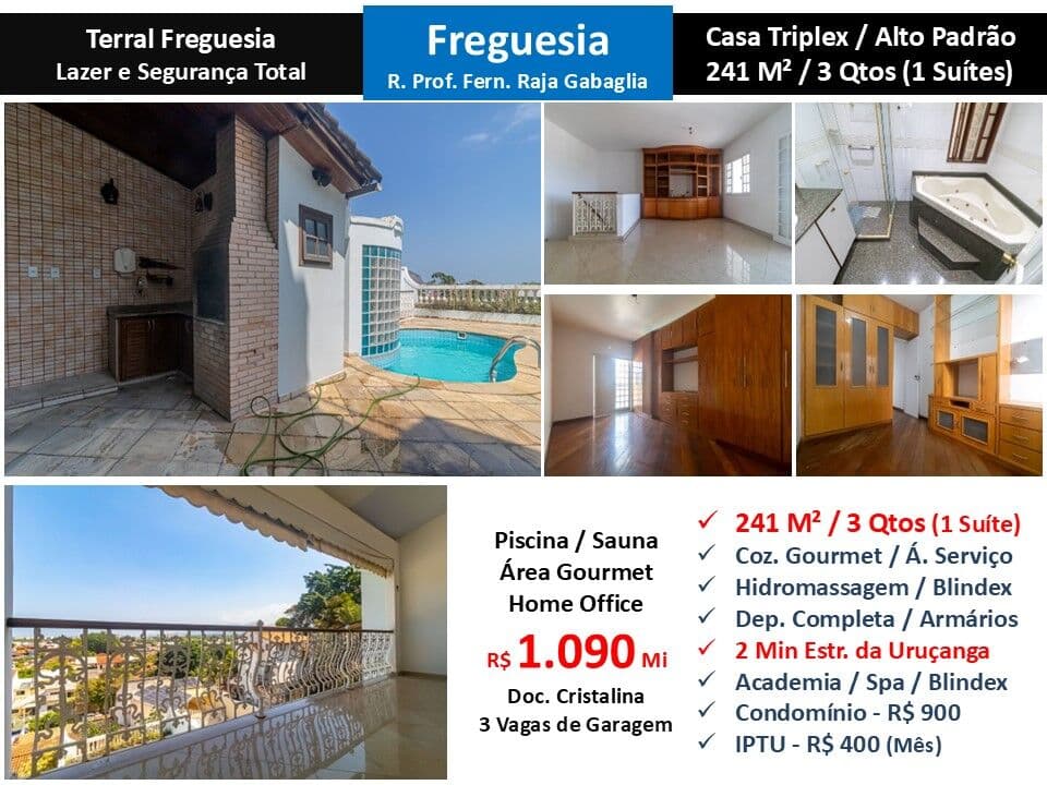 Casa JPA Freguesia Raja Gabaglia Terral 241M²