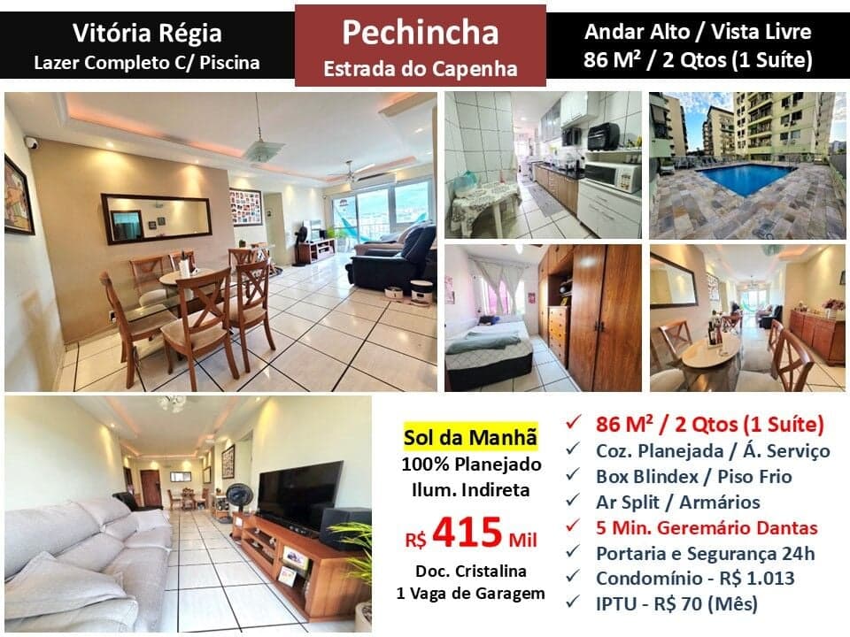 Apto JPA Pechincha Capenha Vitória Régia 86M²