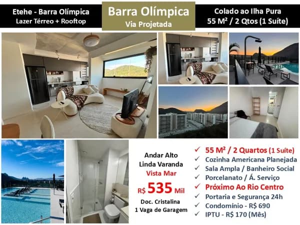 Apto Barra Olímpica Etehe 55M²