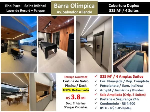 Cob Barra Olímpica Ilha Pura Saint Michel 325M²