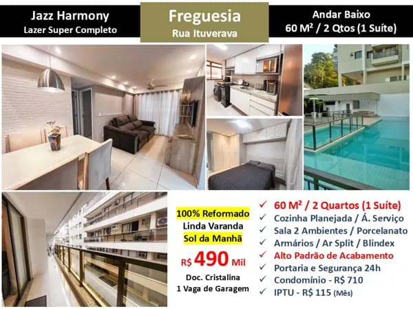 Apto JPA Freguesia Jazz 60M²
