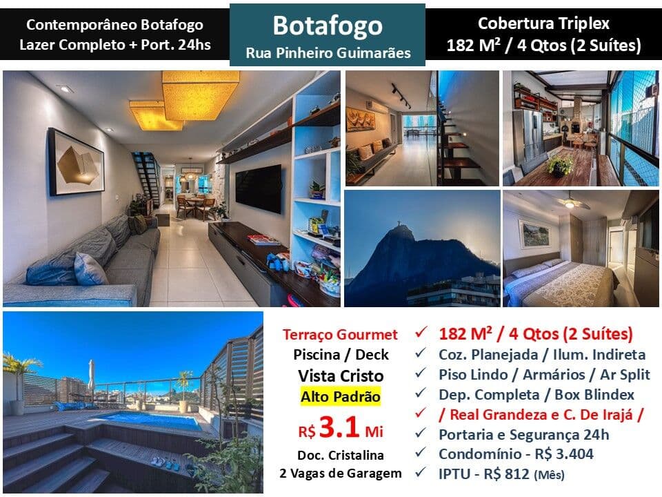 Cob Botafogo Pinheiro Guimarães Contemporâneo 182M²