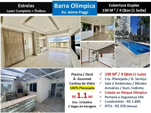 Cob Barra Olímpica Estrelas 150M²