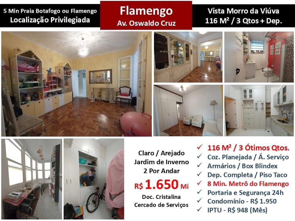 Apto Flamengo Oswaldo Cruz 116M²