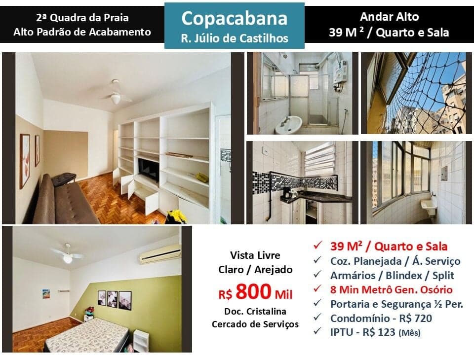 Apto Copacabana Júlio de Castilhos 39M²
