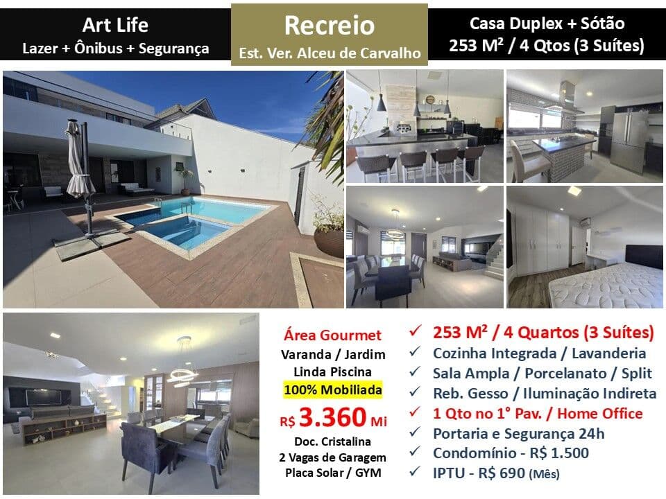 Casa Recreio Art Life 253M²