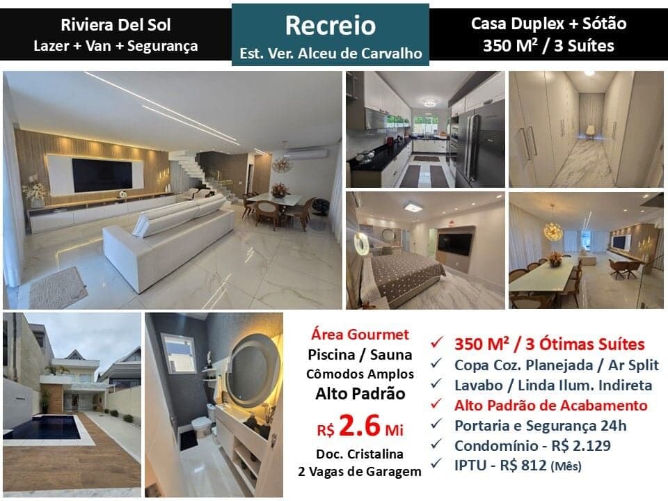 Casa Recreio Riviera Del Sol 350M² 6