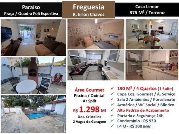 Casa JPA Freguesia Paraiso 375M² Linear