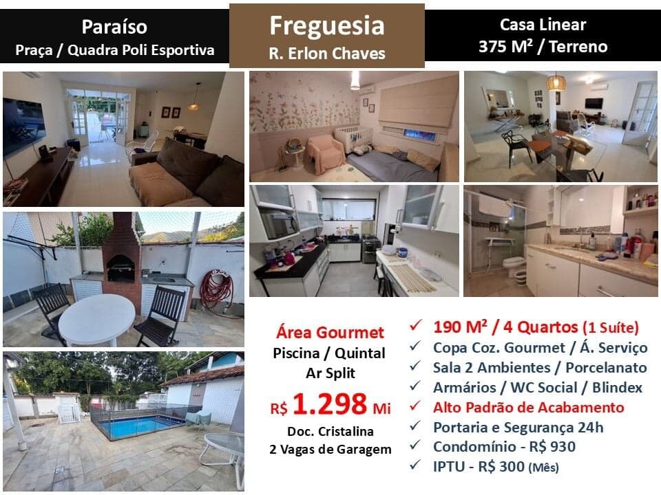 Casa JPA Freguesia Paraiso 375M² Linear
