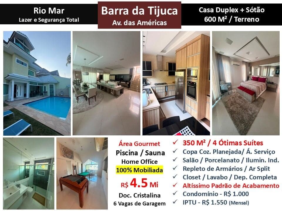 Casa Barra da Tijuca Rio Mar 350M² 4