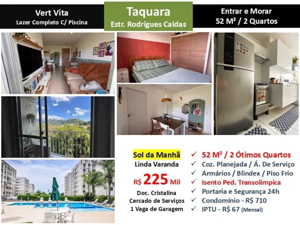 Apto JPA Taquara Vert Vita 52M²