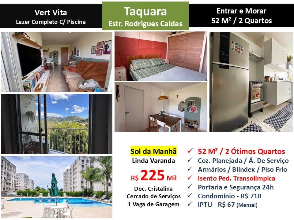 Apto JPA Taquara Vert Vita 52M²