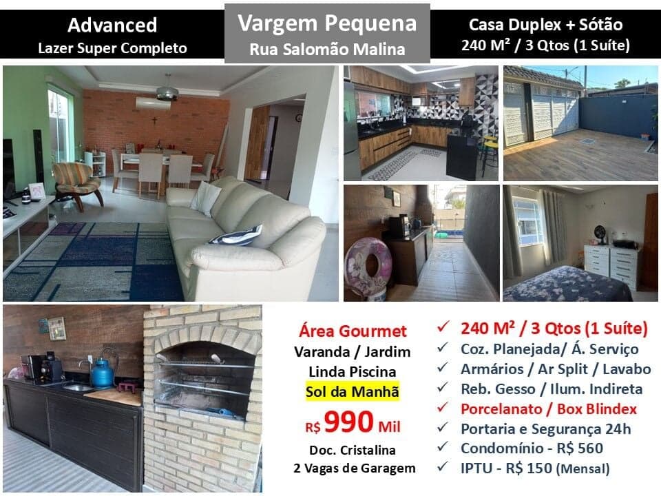Casa Vargem Pequena Salomão Malina Advanced 240M²