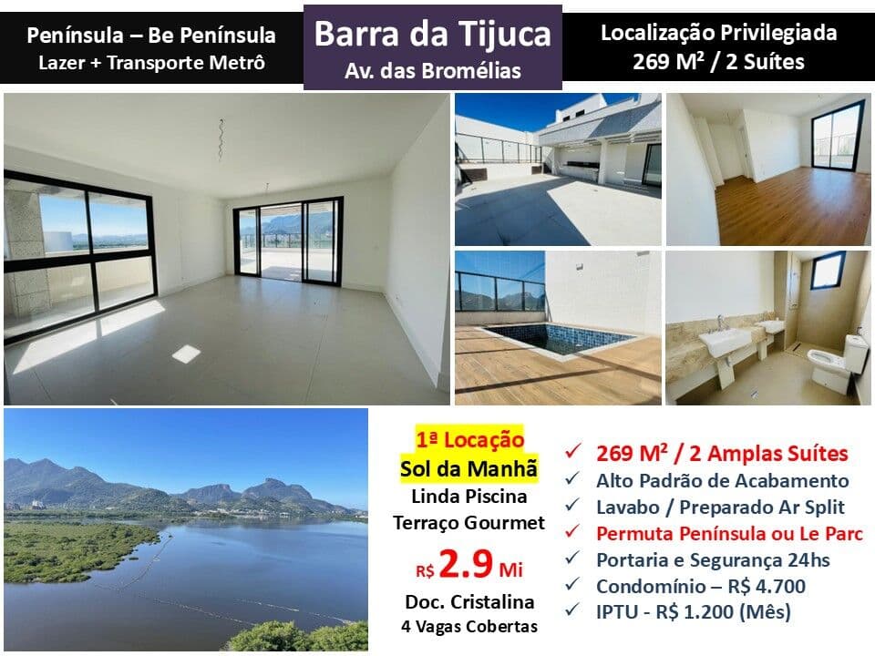 Cob Barra da Tijuca Be Península 269M²
