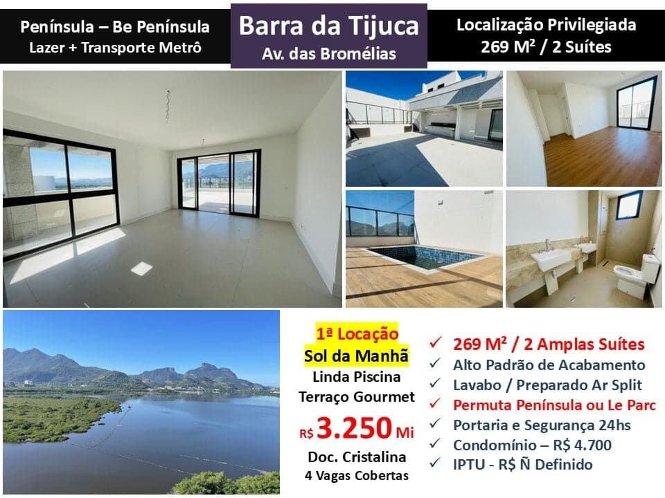 Cob Barra da Tijuca Be Península 269M²