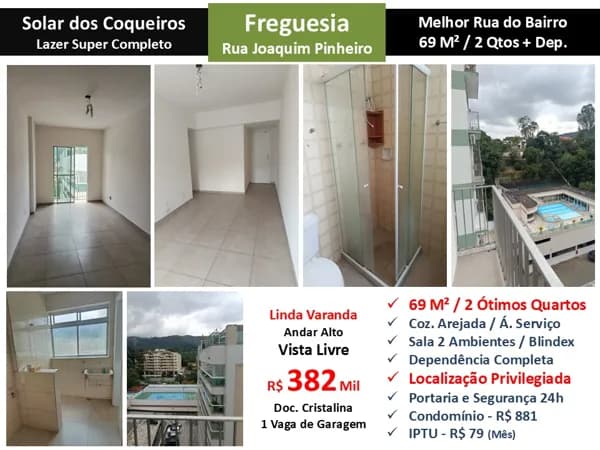 Apto JPA Freguesia Joaquim Pinheiro Solar dos Coqueiros 69M²