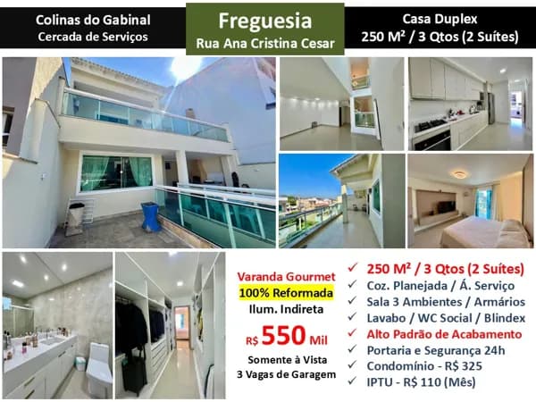 Casa JPA Freguesia Colinas do Gabinal 250M²