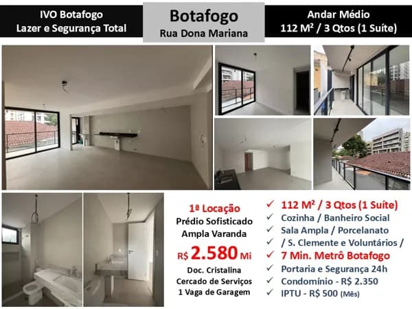 Apto Botafogo Dona Mariana Ivo 112M²
